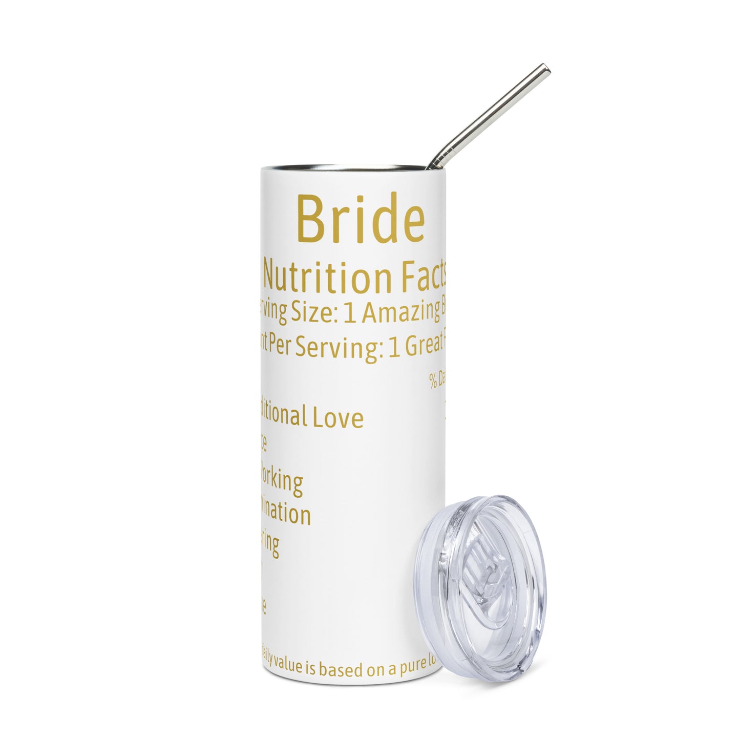 Bride Nutrition Facts Tumbler