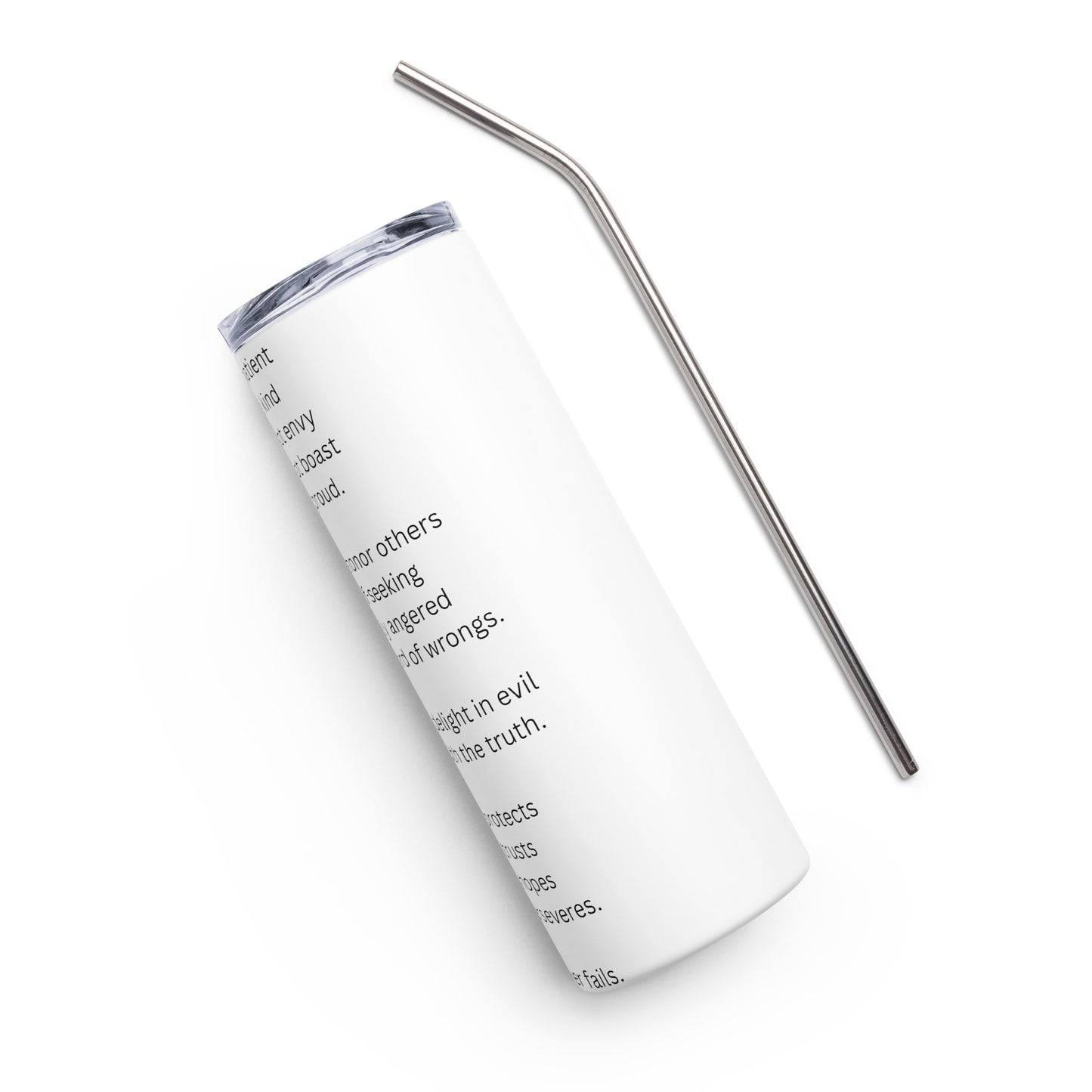 Love Is Patient Stainless Steel Tumbler