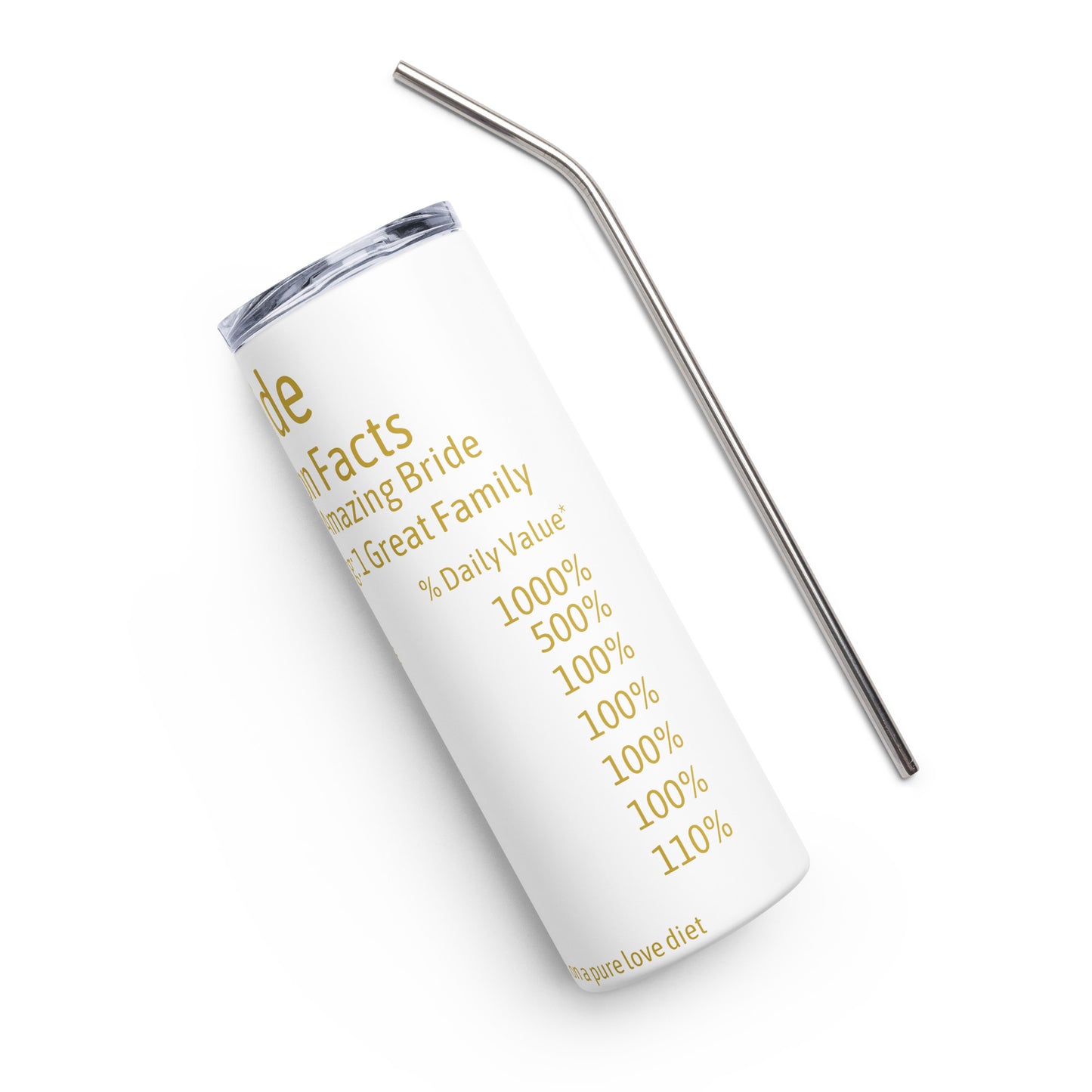 Bride Nutrition Facts Tumbler