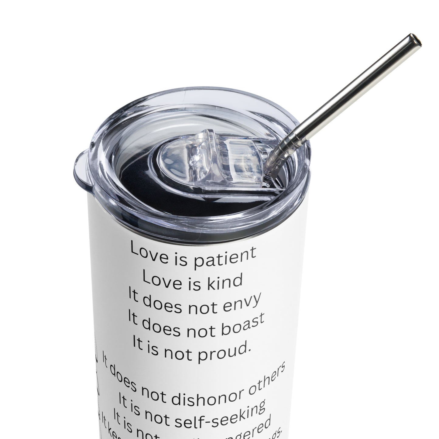 Love Is Patient Stainless Steel Tumbler