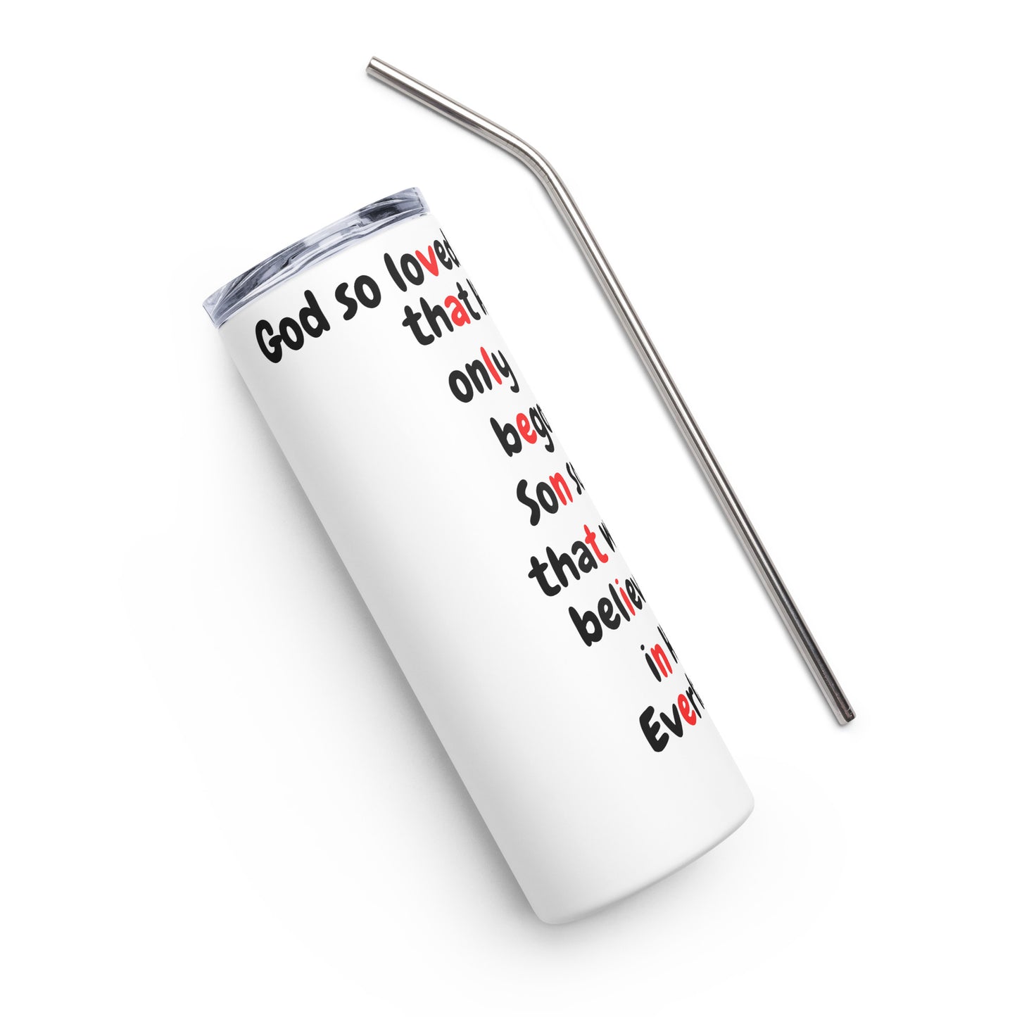 Valentine John 3:16 Stainless steel tumbler