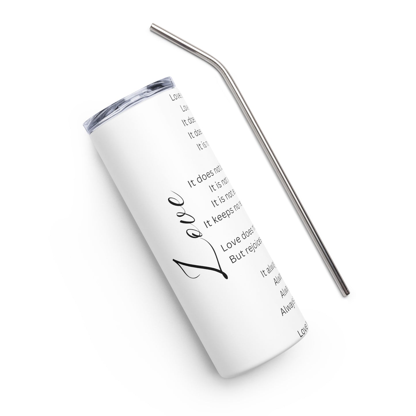 Love Is Patient Stainless Steel Tumbler