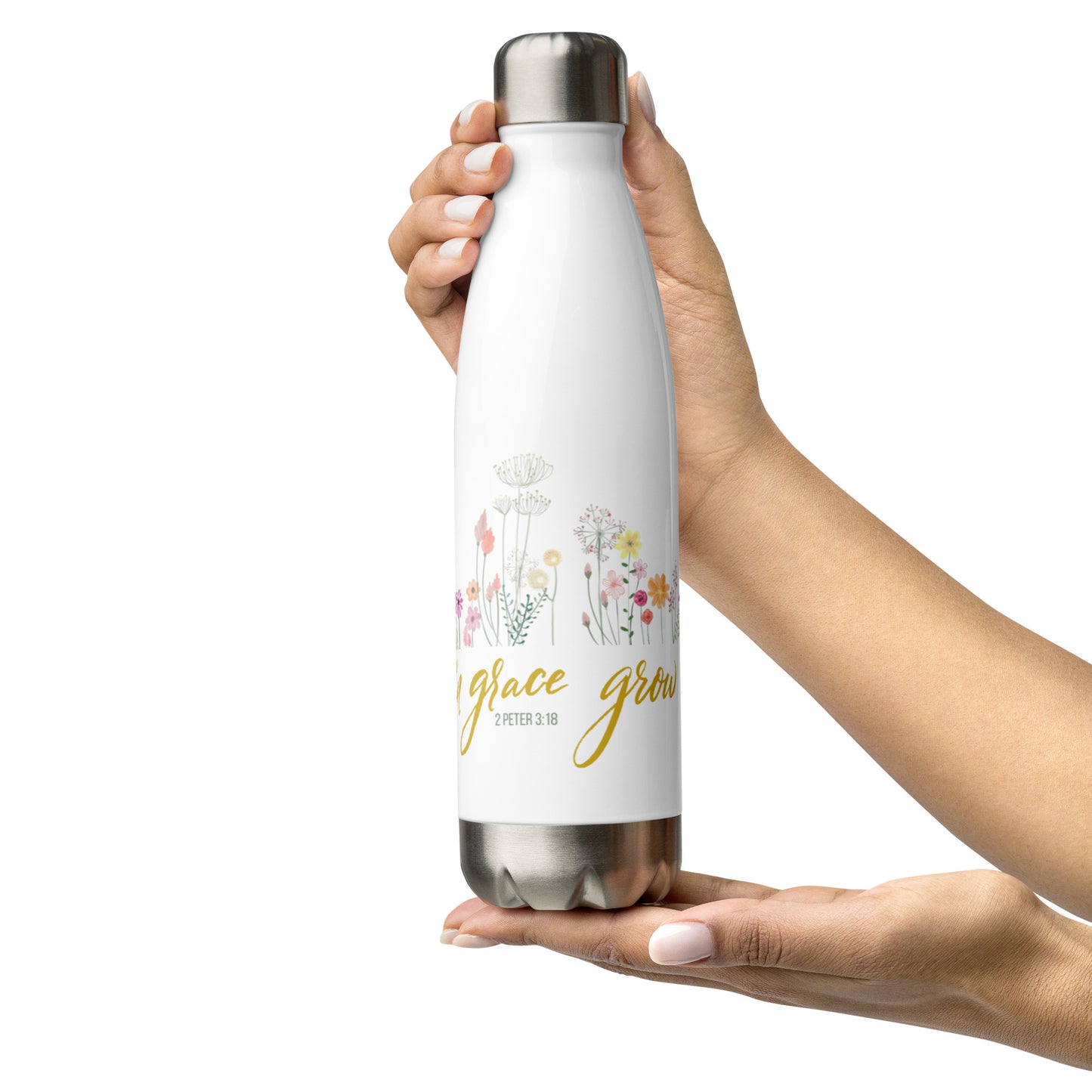 Grow In Grace Stainless Steel Water Bottle