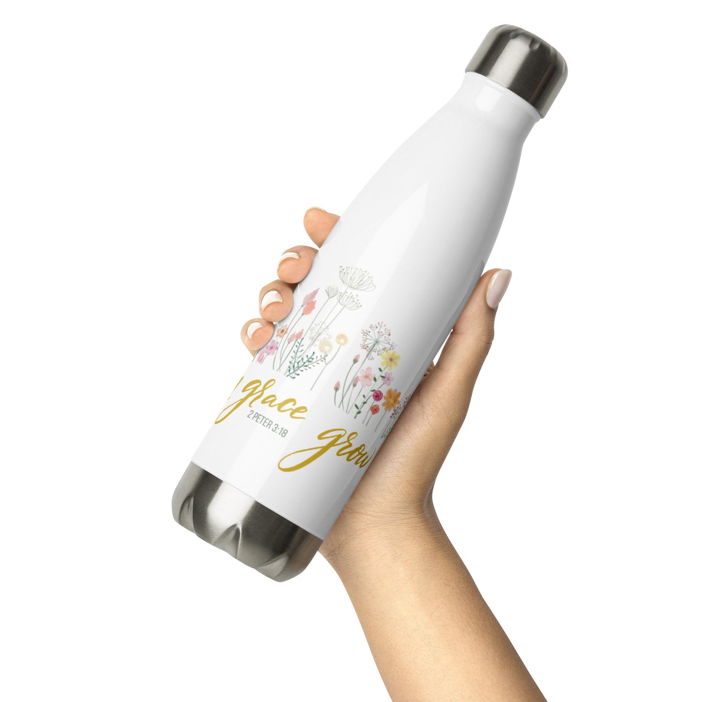 Grow In Grace Stainless Steel Water Bottle