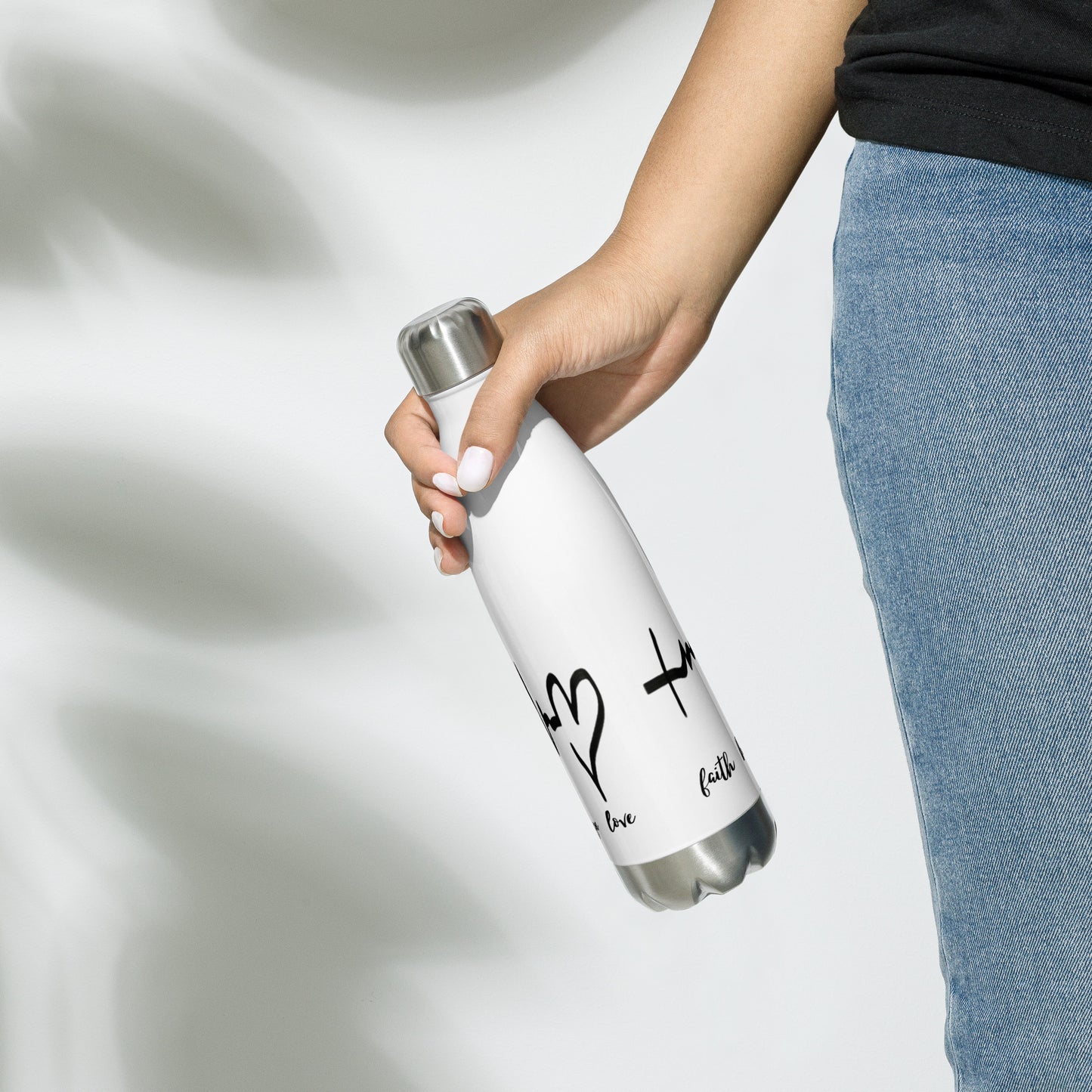 Faith Hope Love Stainless Steel Water Bottle