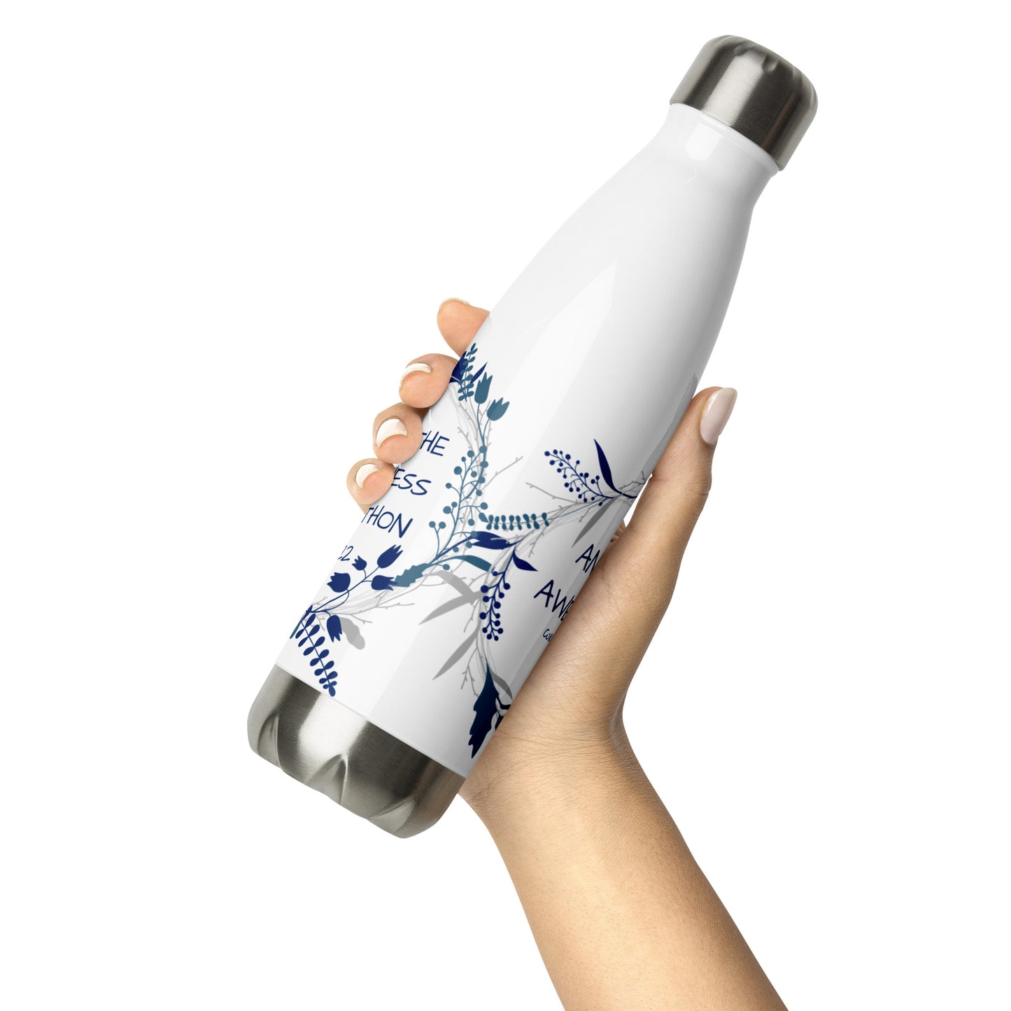 Personalised Marathon Stainless Steel Water Bottle