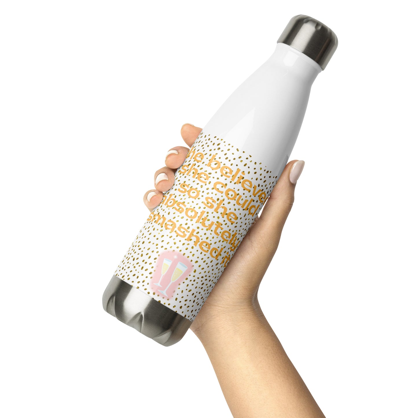 She Believed She Could So She Stainless Steel Water Bottle