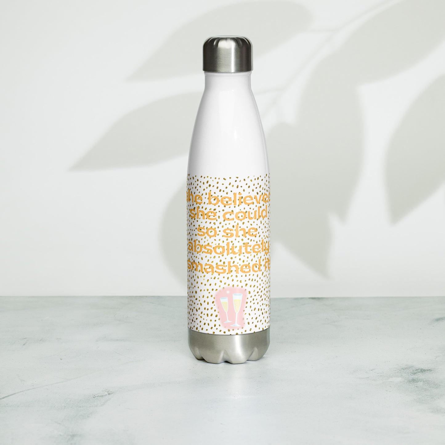 She Believed She Could So She Stainless Steel Water Bottle