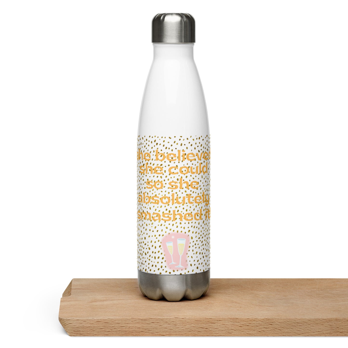 She Believed She Could So She Stainless Steel Water Bottle