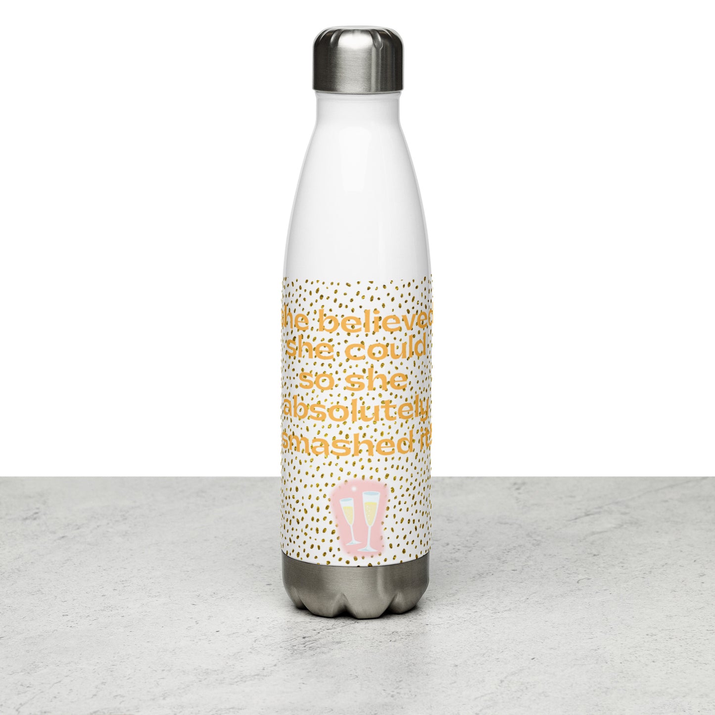 She Believed She Could So She Stainless Steel Water Bottle