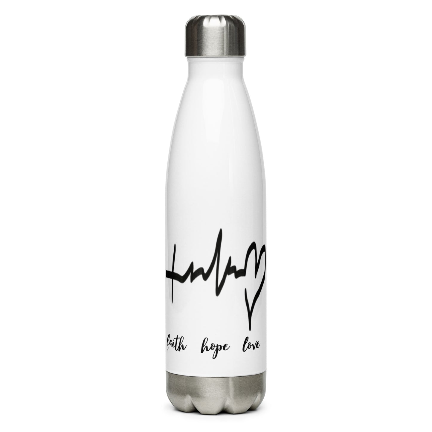 Faith Hope Love Stainless Steel Water Bottle