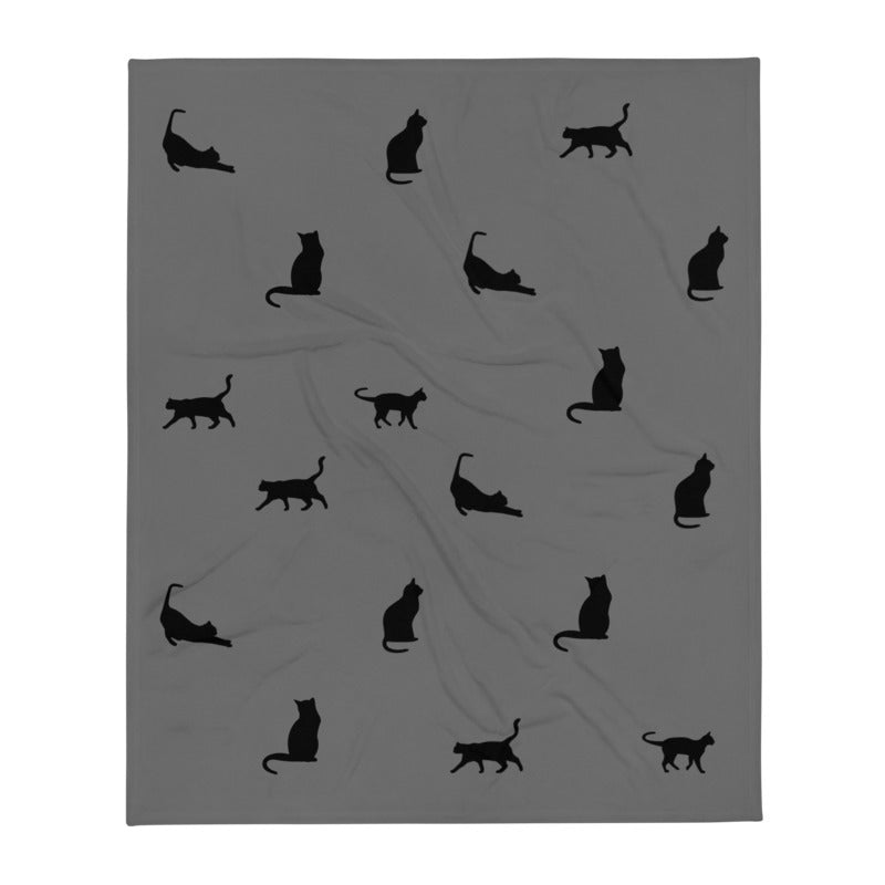 Black Cat Throw Blanket