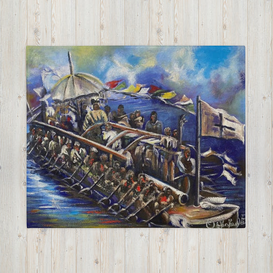 Art Print History Of Rivers State Throw Blanket