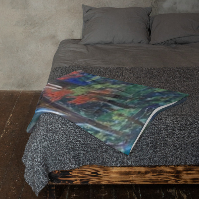 Art Print Drawing Water Throw Blanket