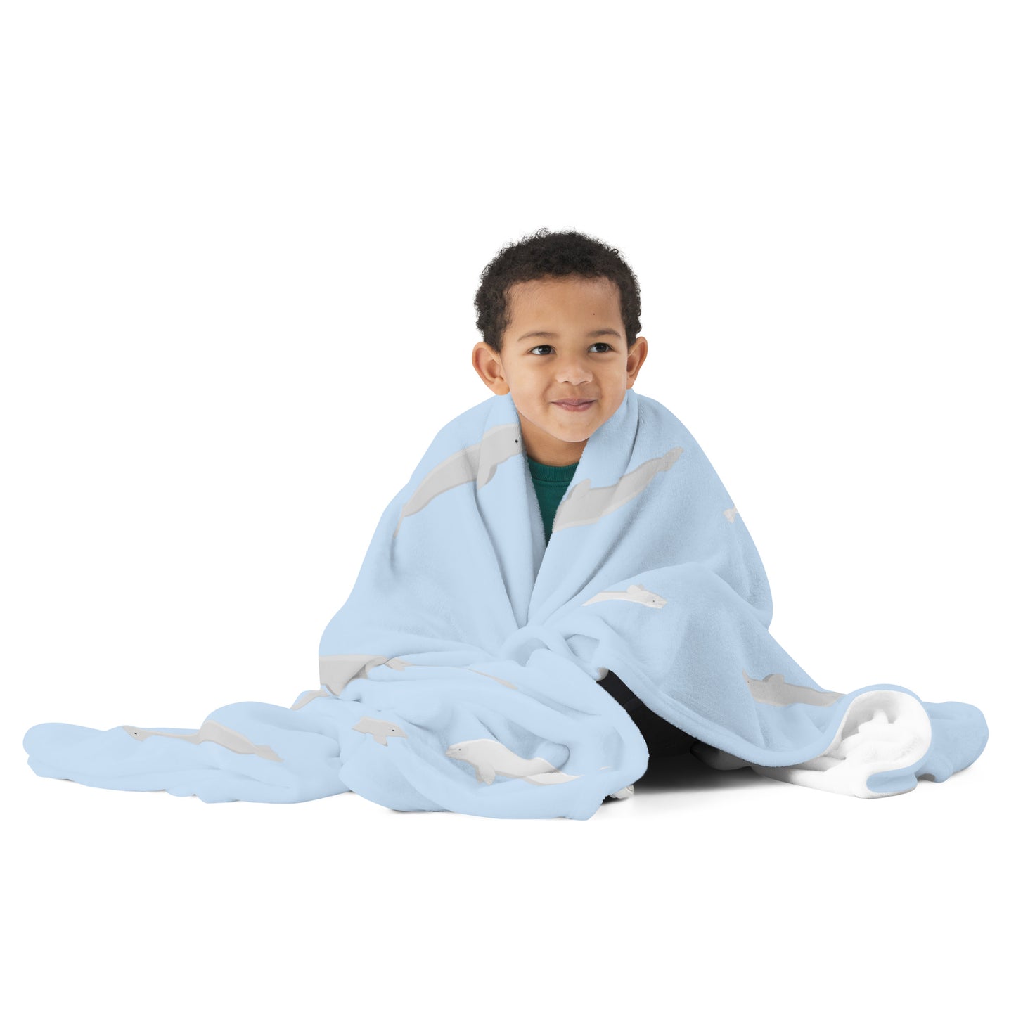 Beluga Whale Throw Blanket