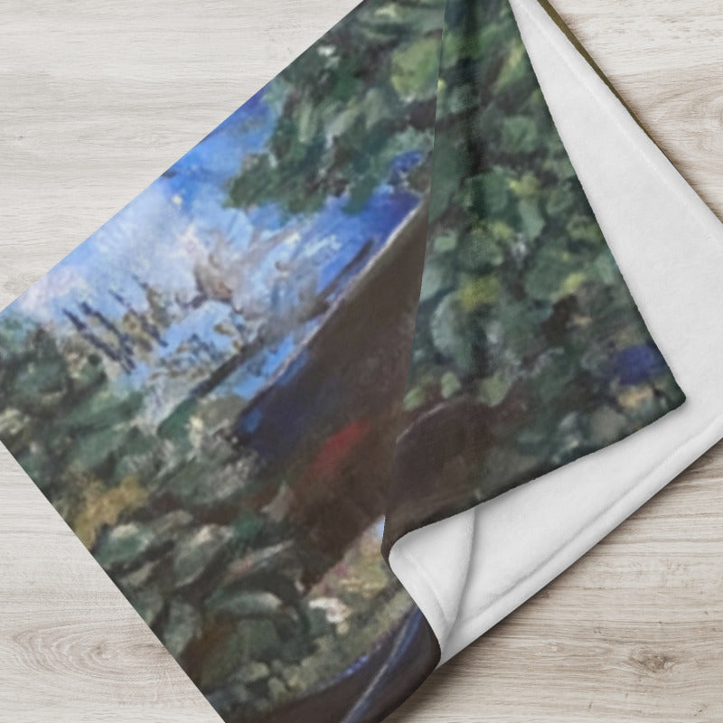 Art Print Canoeing Throw Blanket