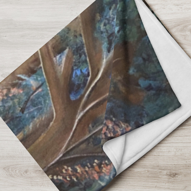 Art Print Stream Crossing Throw Blanket