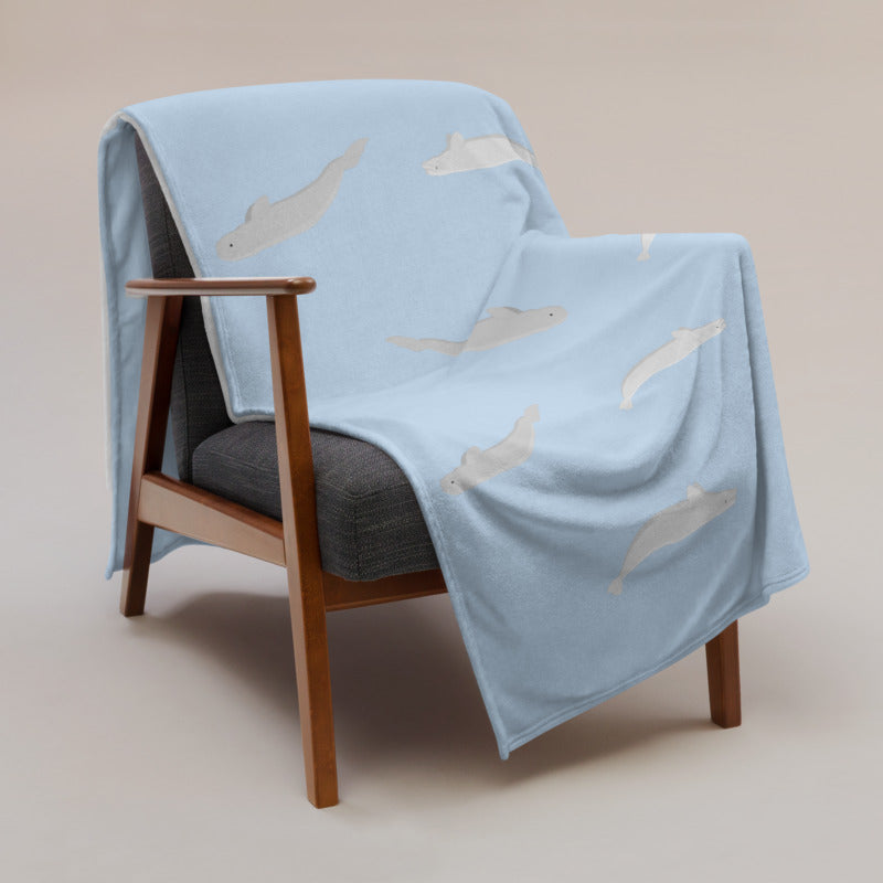 Beluga Whale Throw Blanket