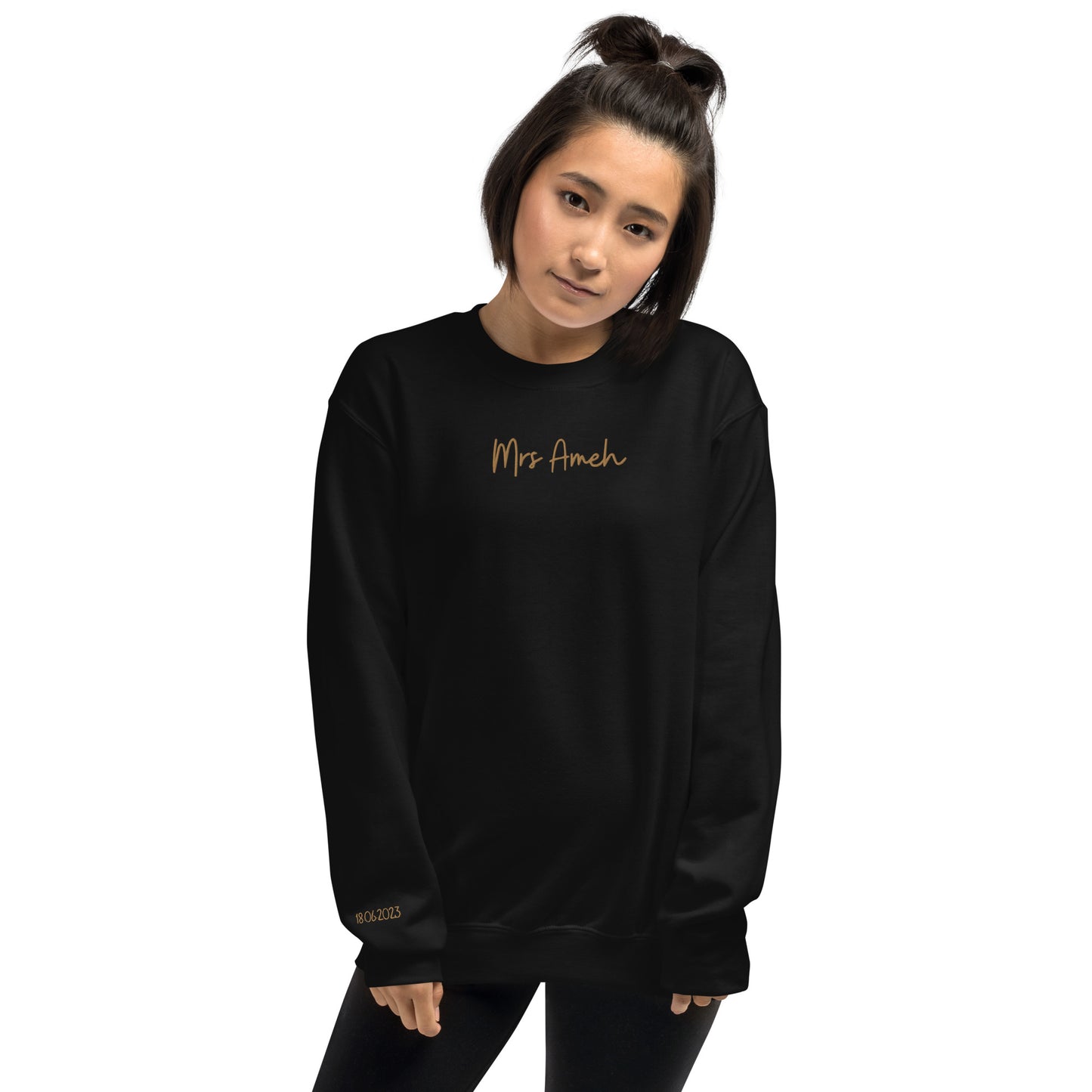 Personalised Mrs Embroidered Sweatshirt