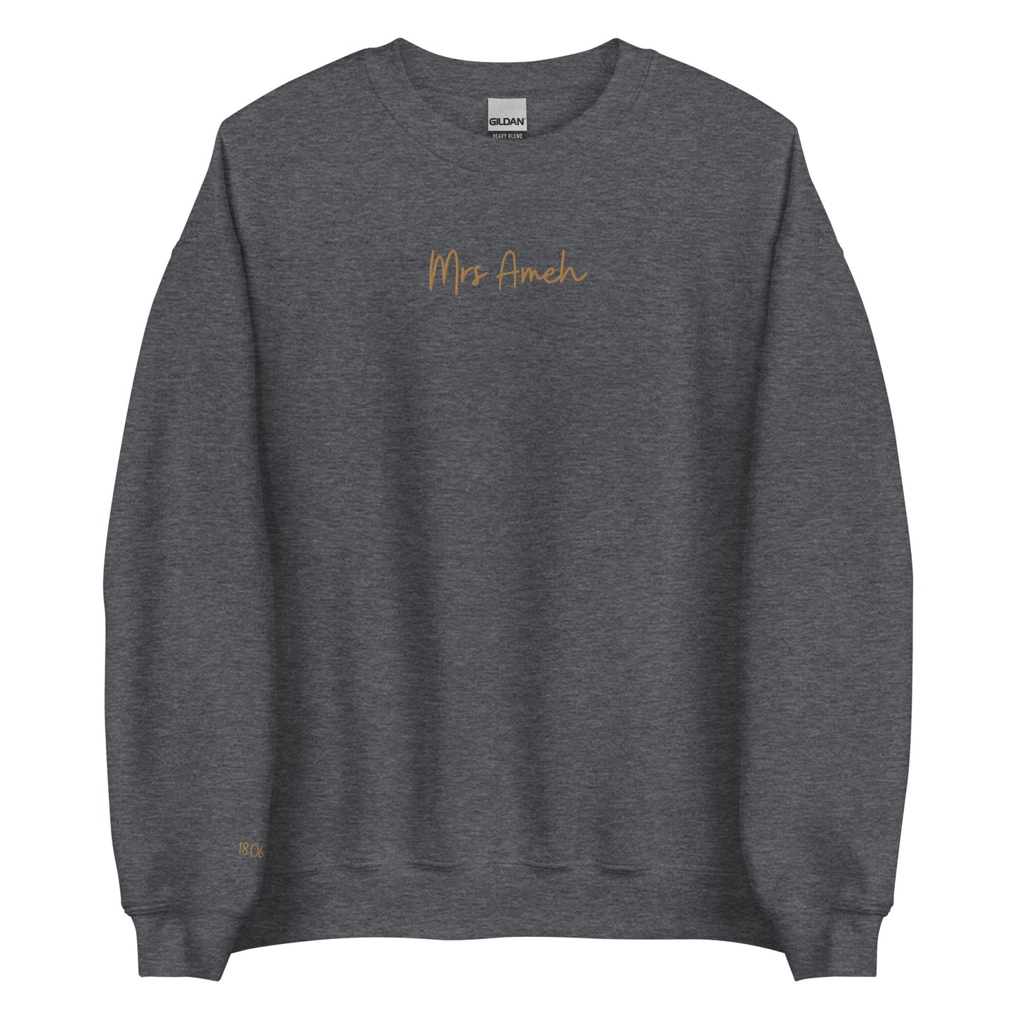 Personalised Mrs Embroidered Sweatshirt