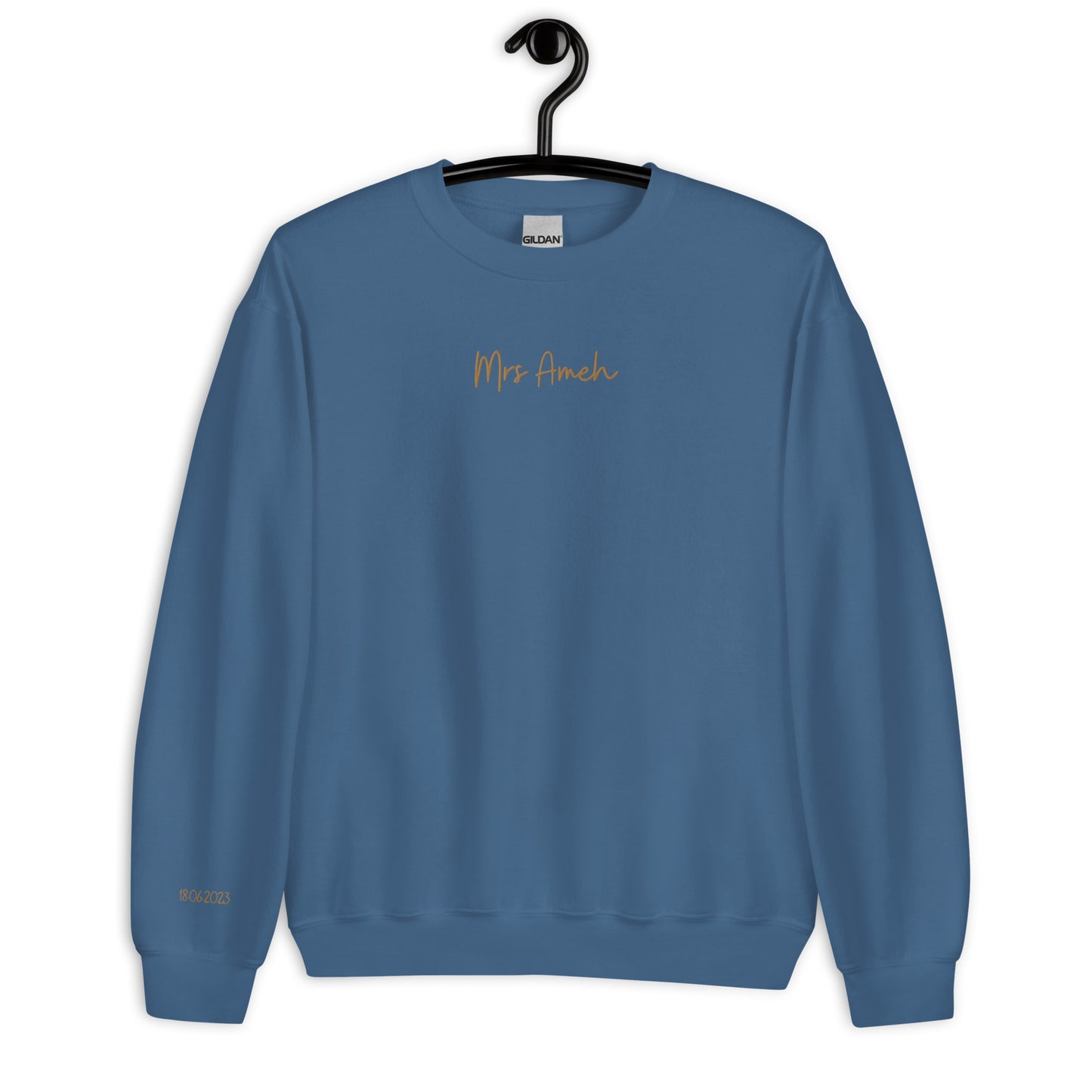 Personalised Mrs Embroidered Sweatshirt