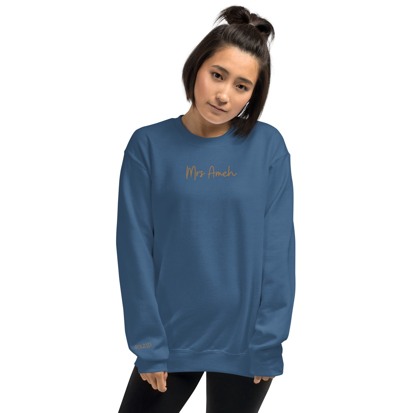 Personalised Mrs Embroidered Sweatshirt