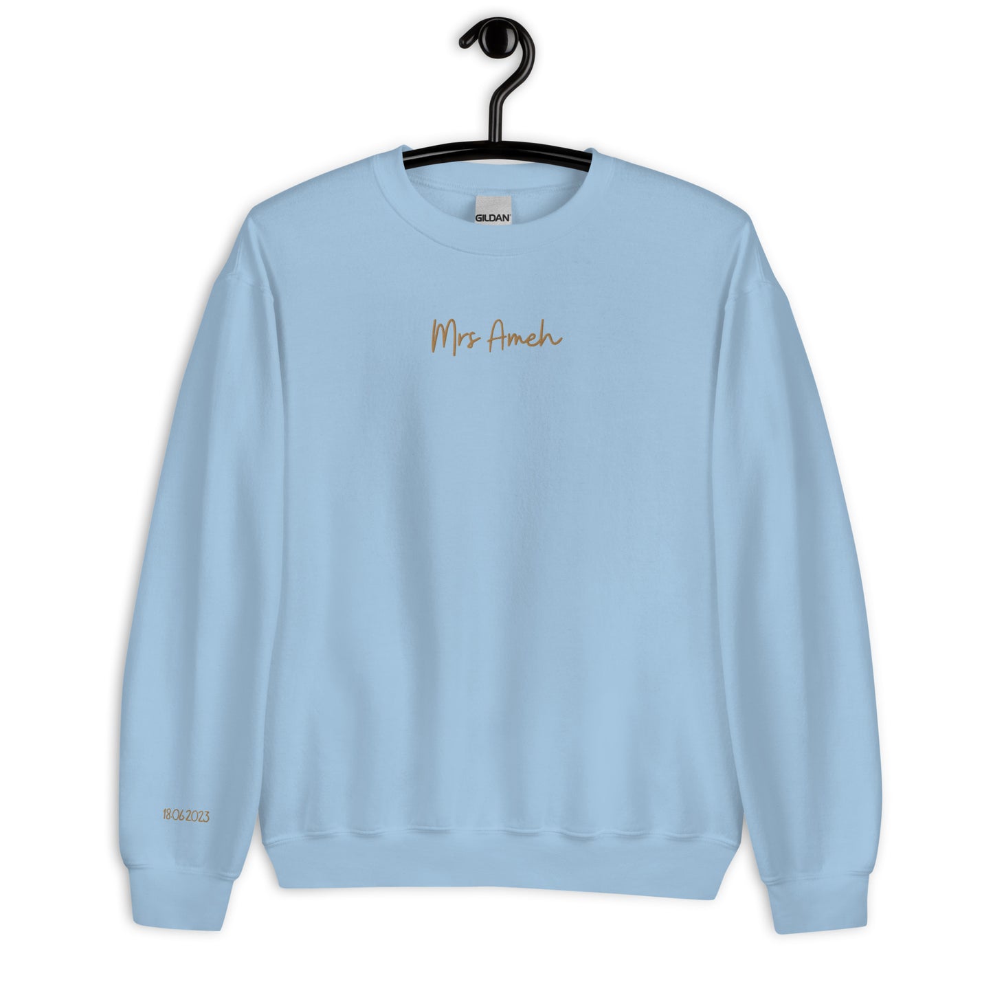 Personalised Mrs Embroidered Sweatshirt