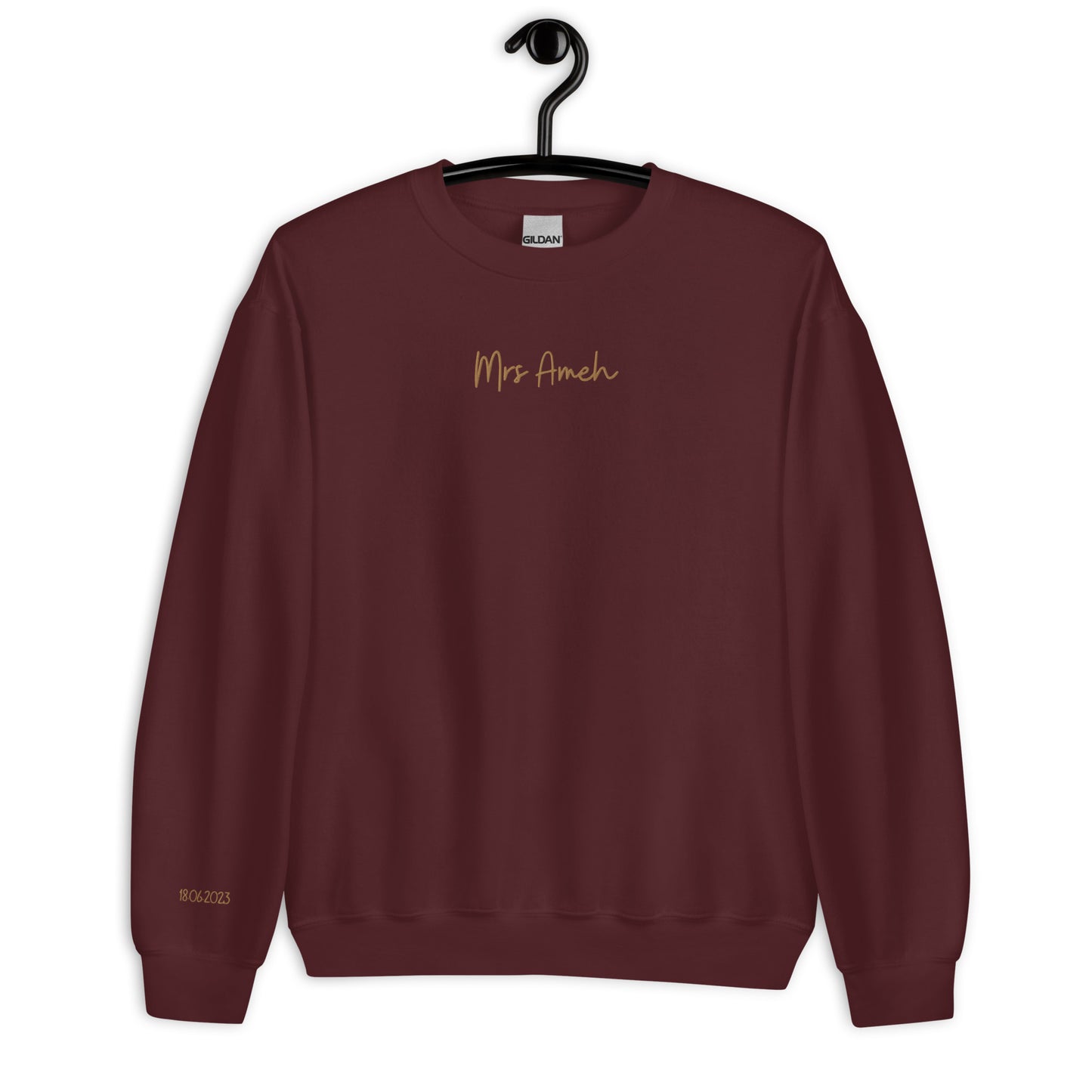 Personalised Mrs Embroidered Sweatshirt