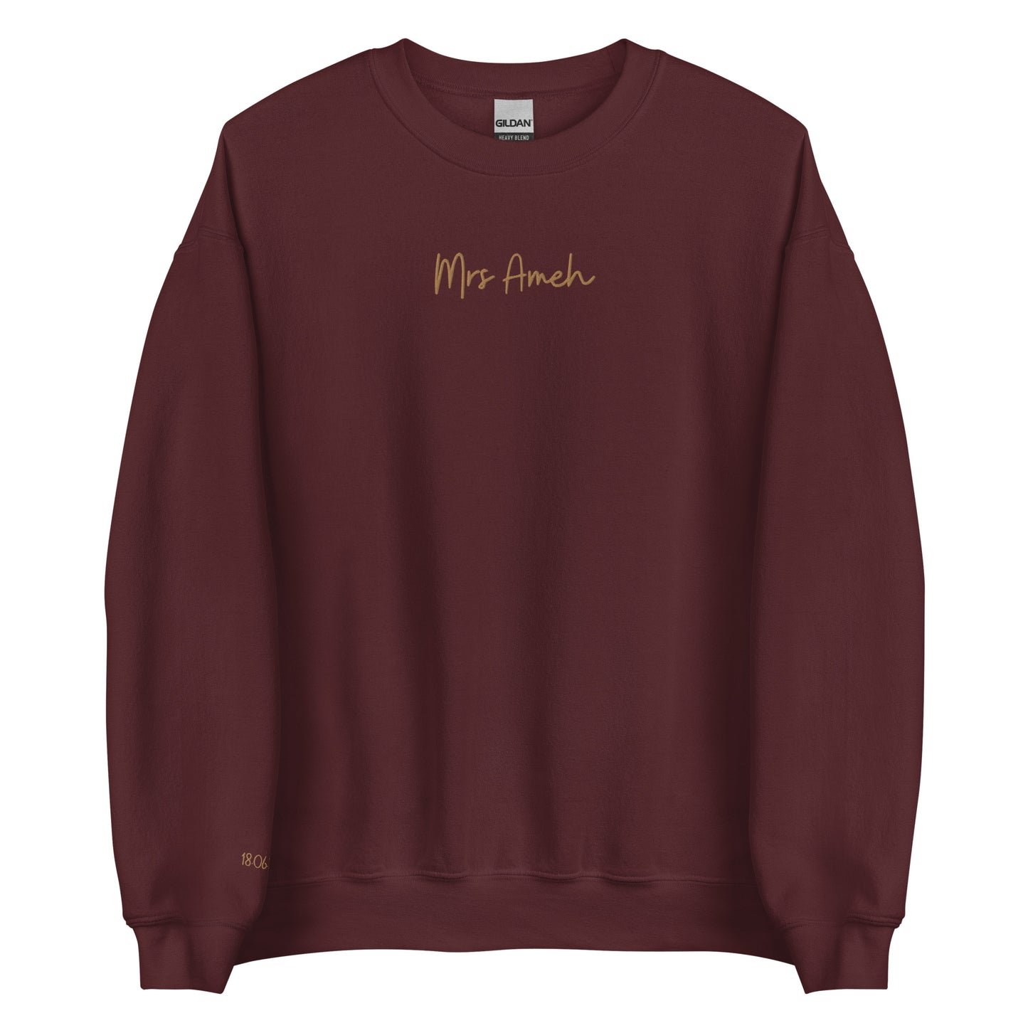 Personalised Mrs Embroidered Sweatshirt