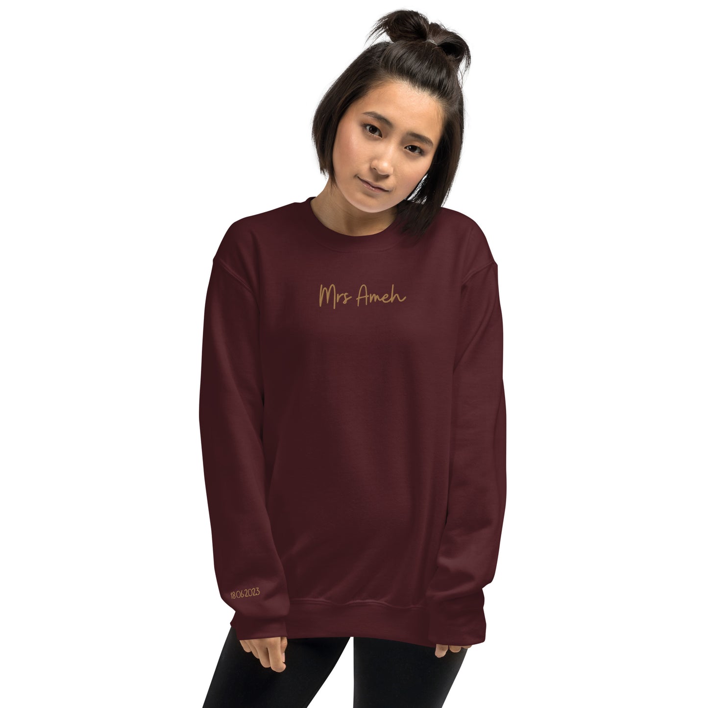 Personalised Mrs Embroidered Sweatshirt