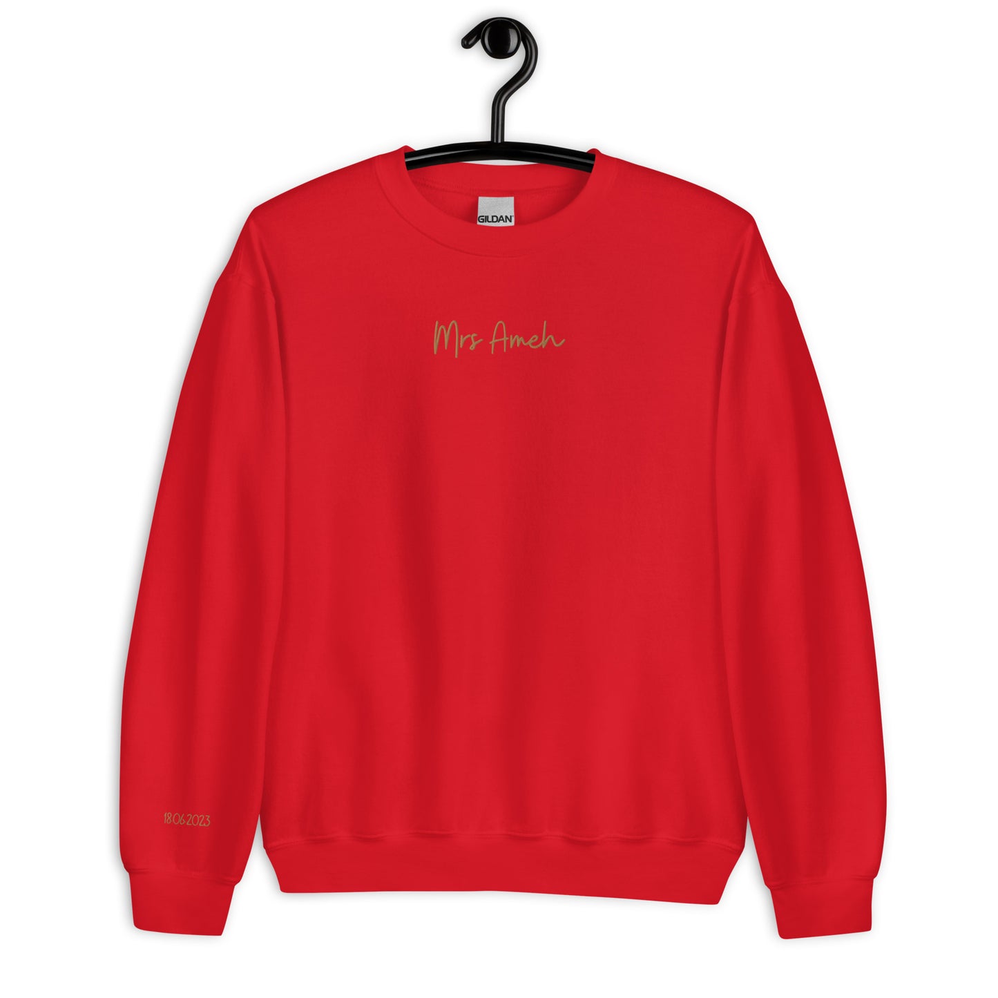 Personalised Mrs Embroidered Sweatshirt