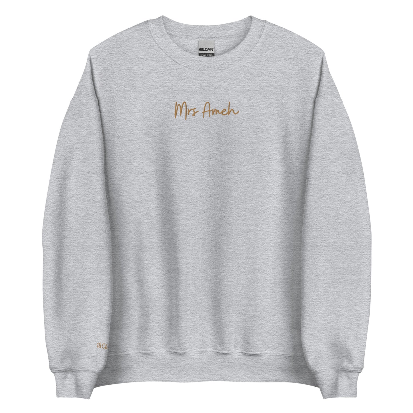 Personalised Mrs Embroidered Sweatshirt