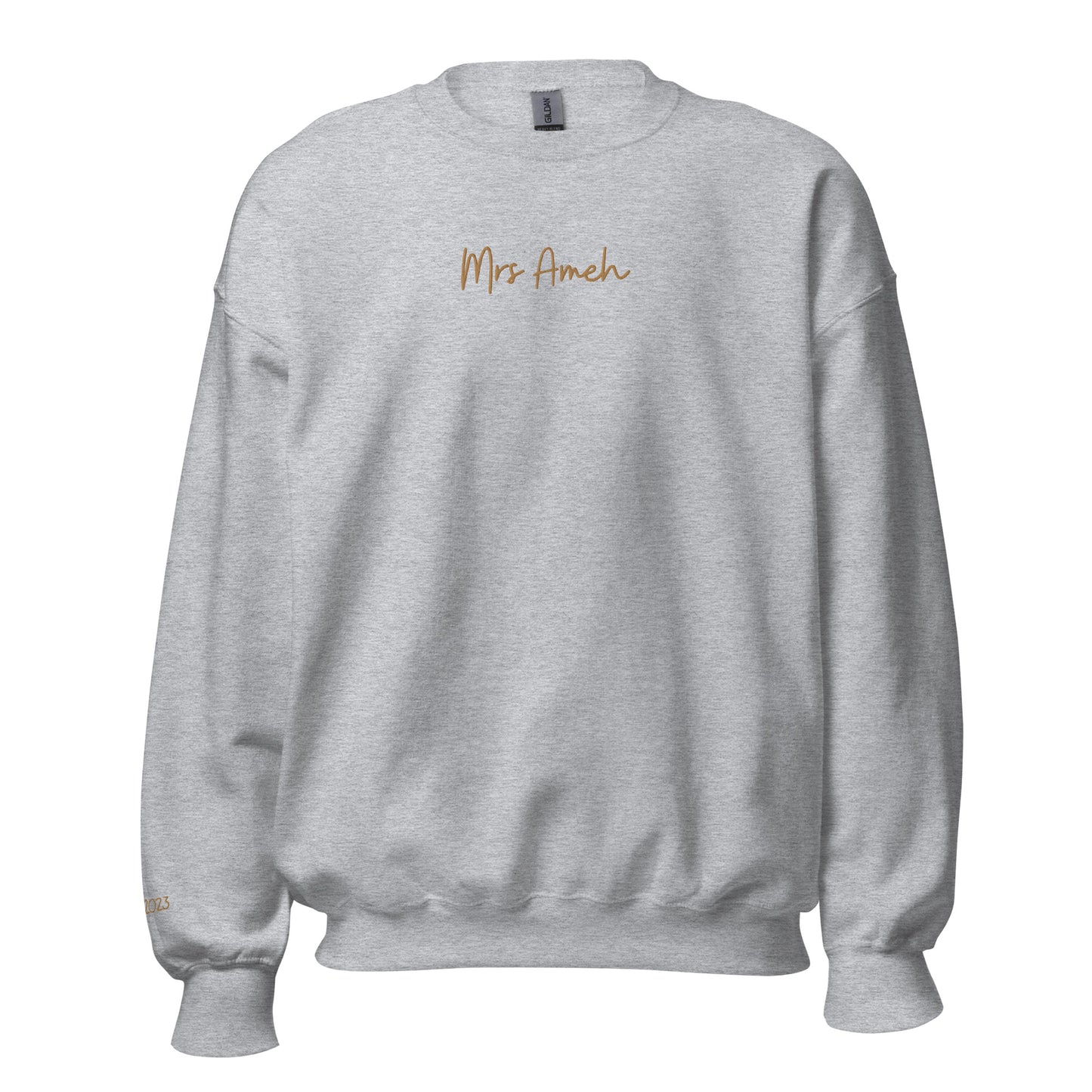 Personalised Mrs Embroidered Sweatshirt