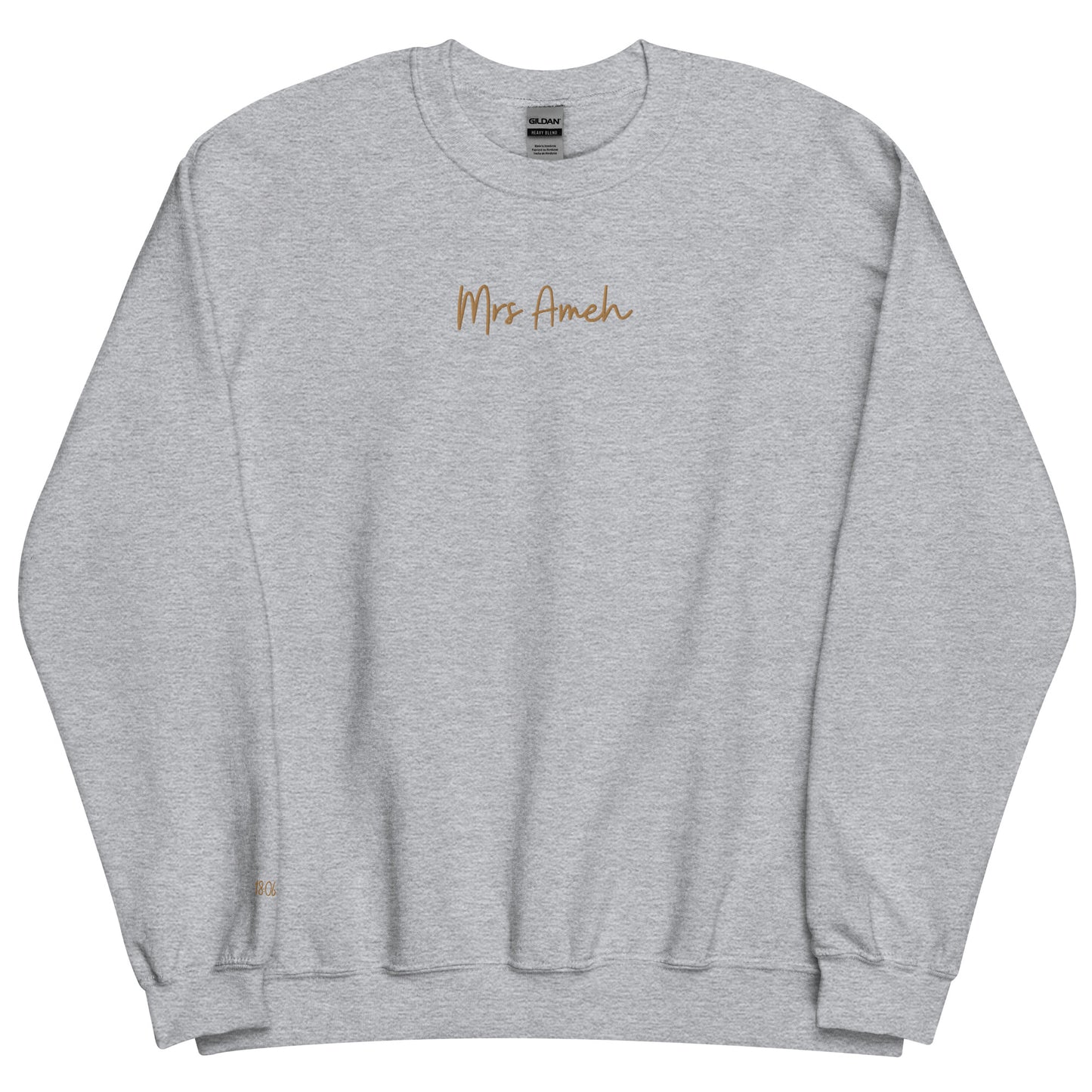 Personalised Mrs Embroidered Sweatshirt