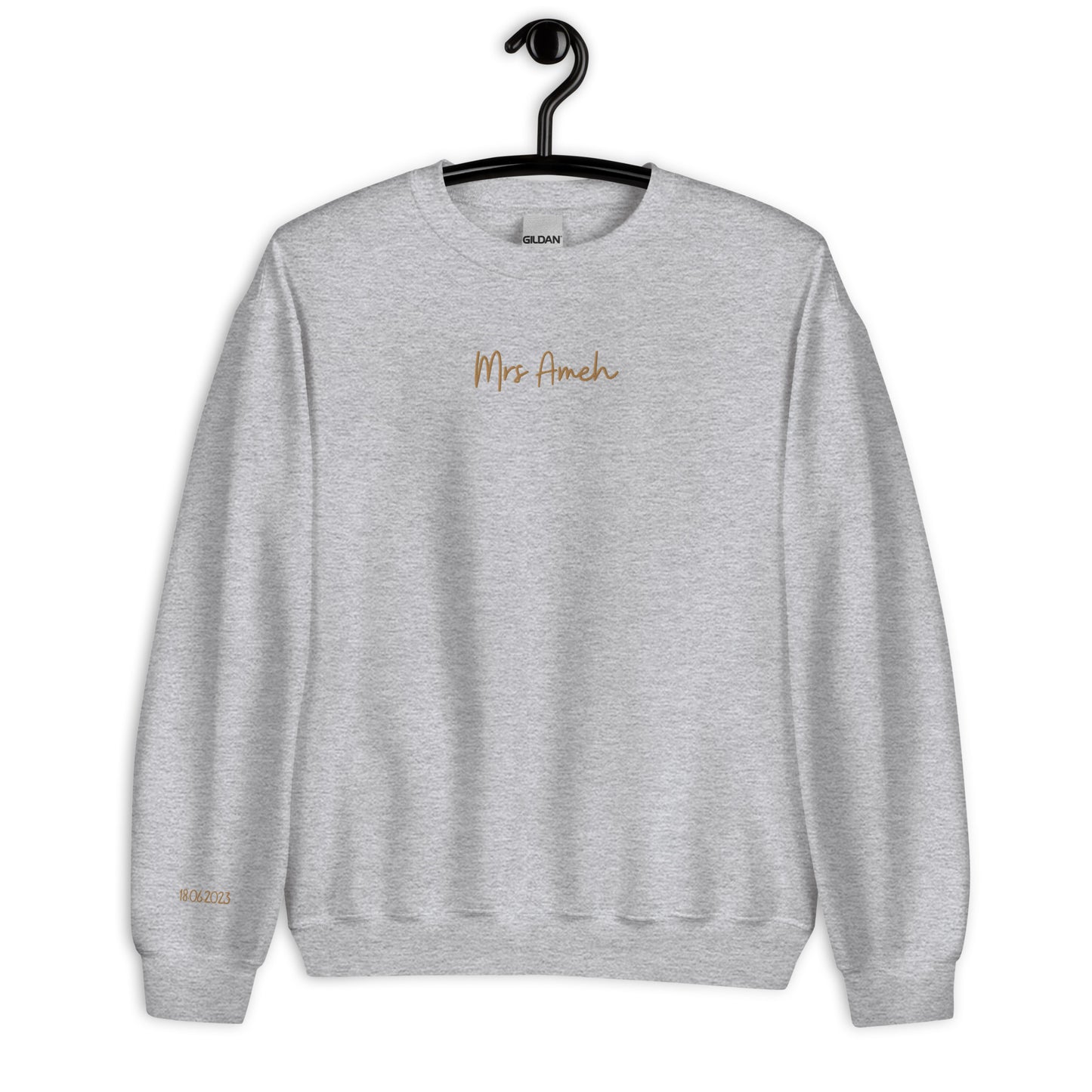 Personalised Mrs Embroidered Sweatshirt