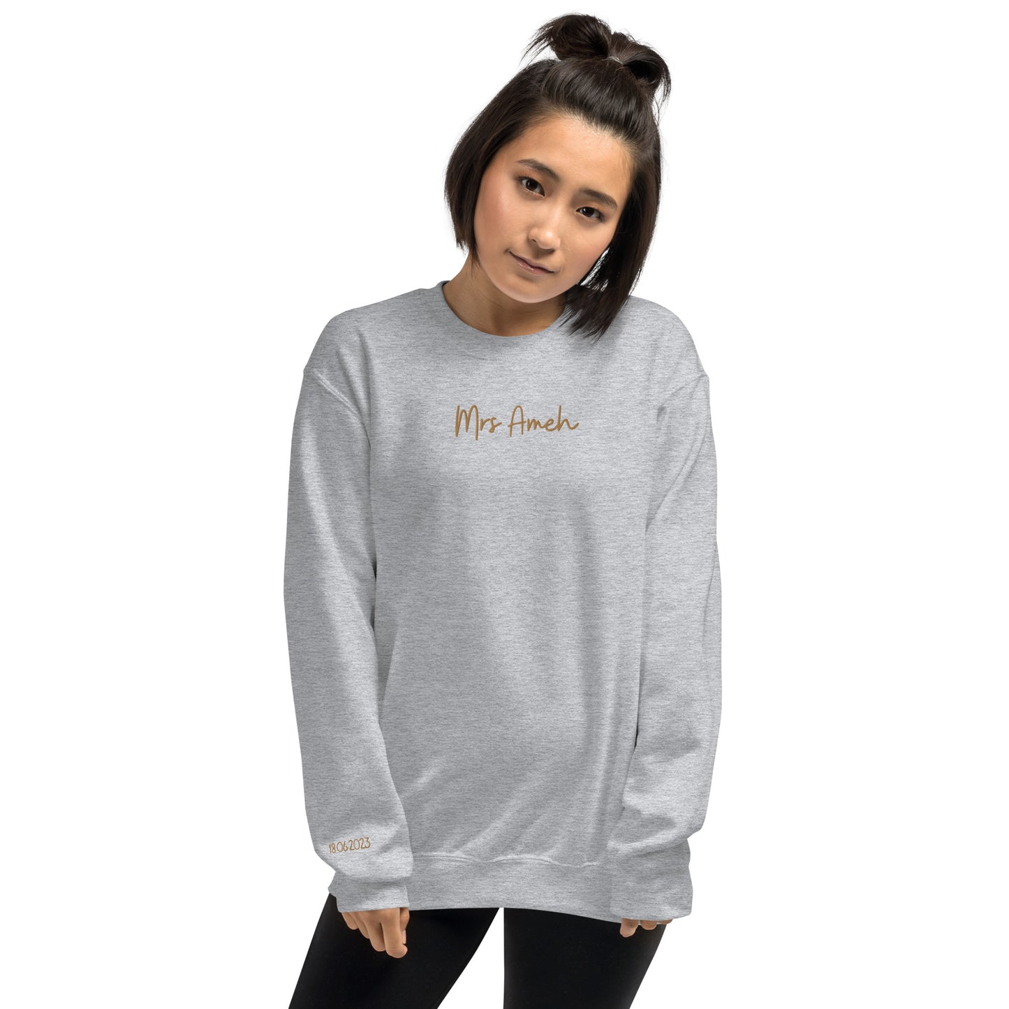 Personalised Mrs Embroidered Sweatshirt