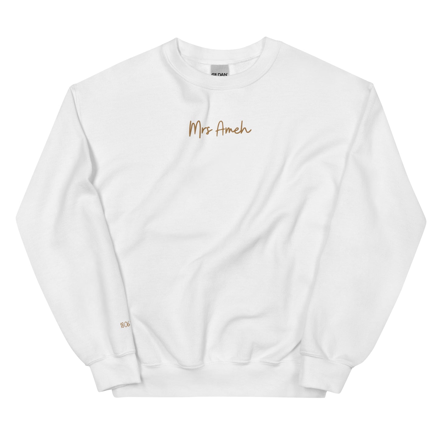 Personalised Mrs Embroidered Sweatshirt