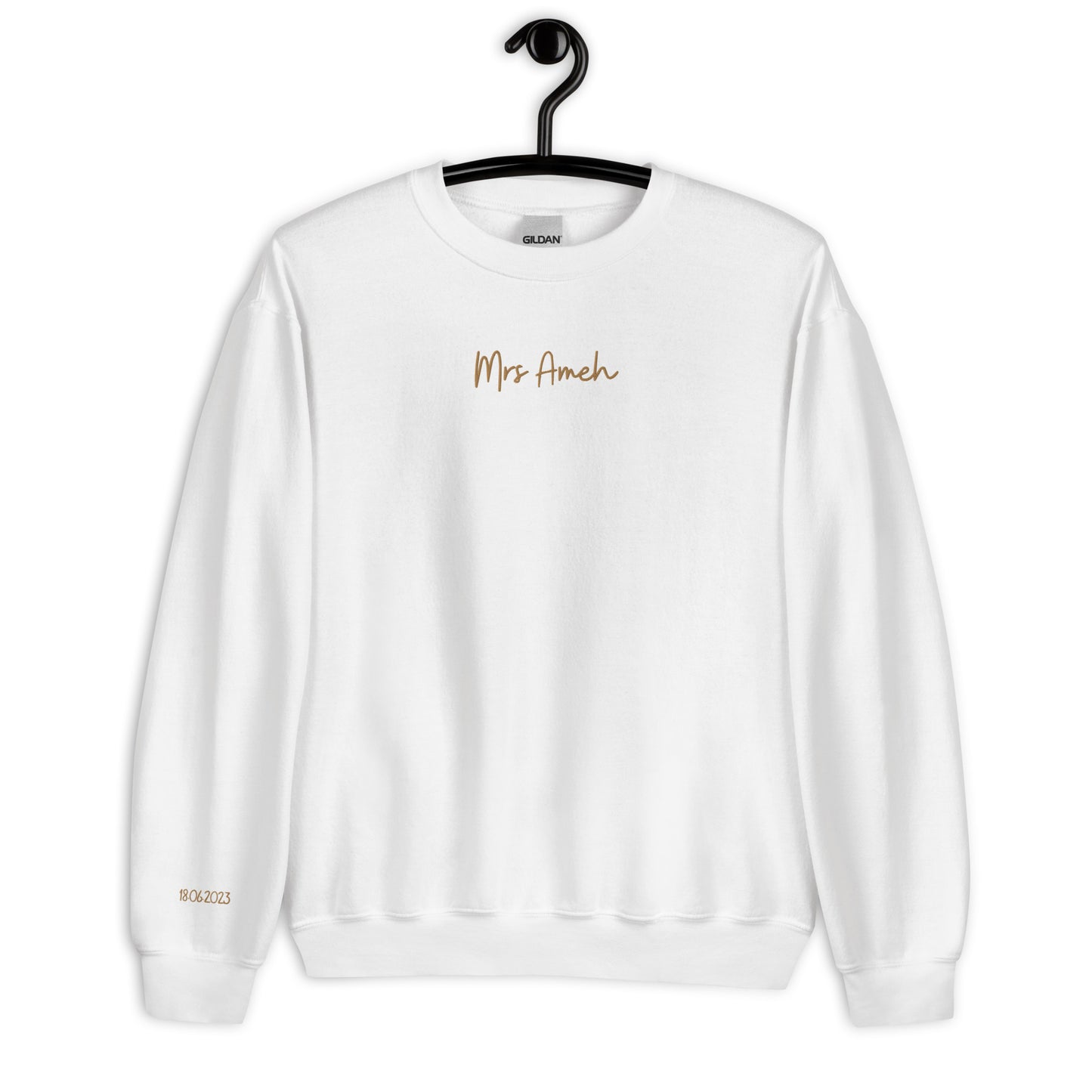 Personalised Mrs Embroidered Sweatshirt