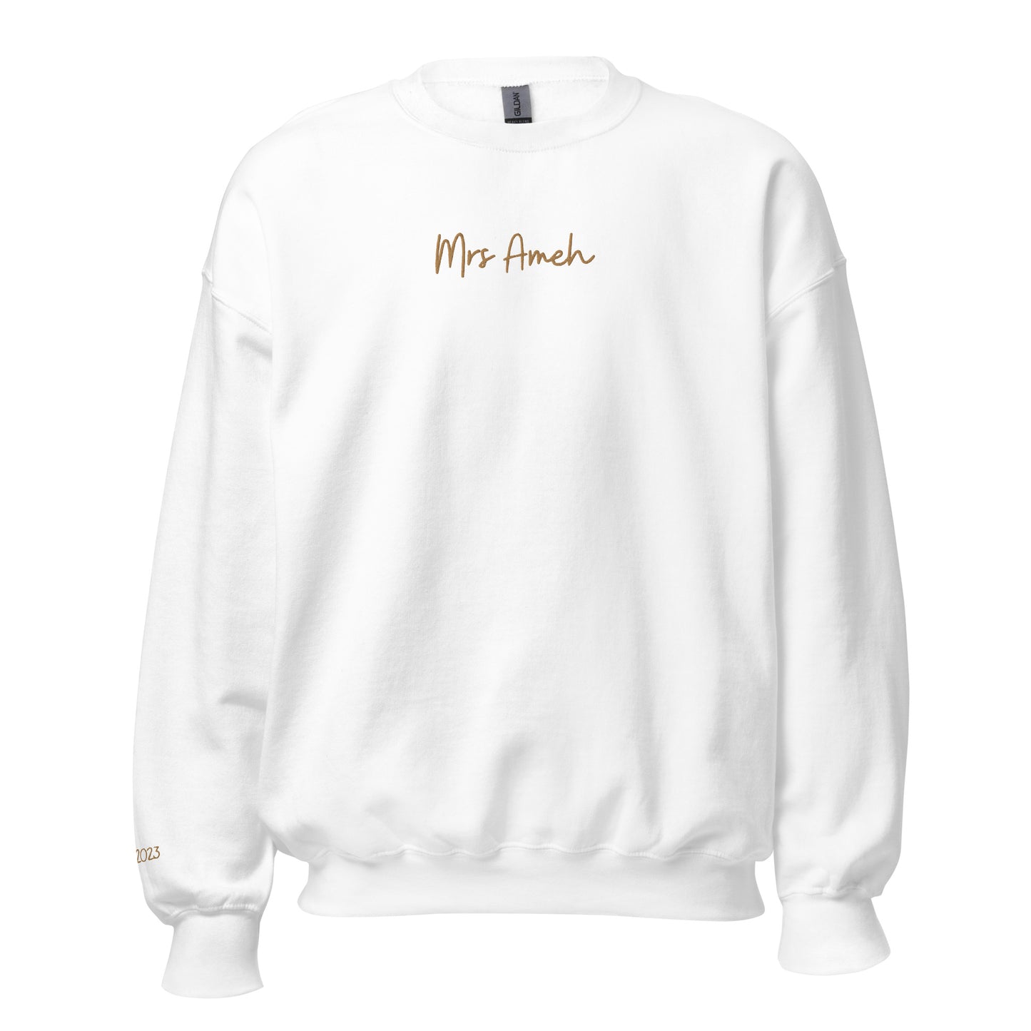 Personalised Mrs Embroidered Sweatshirt