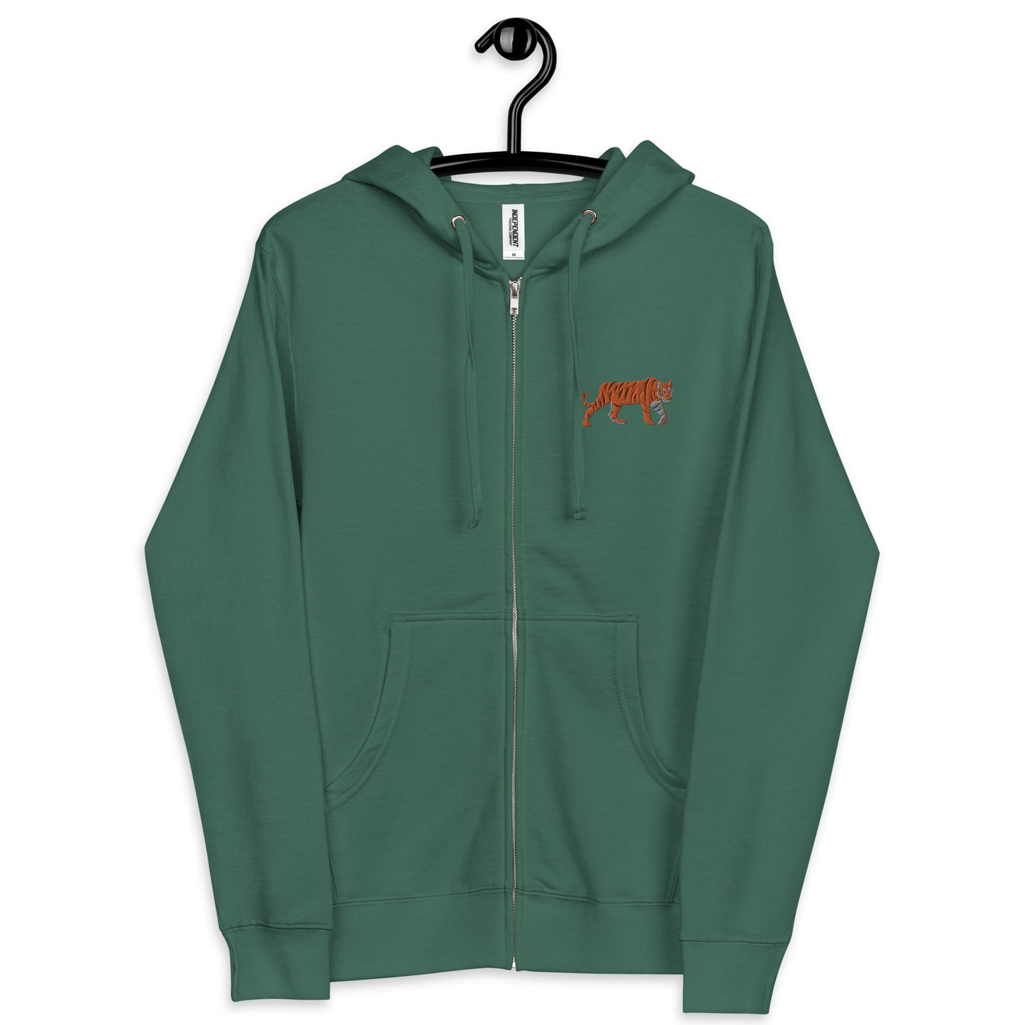 Tiger Unisex Fleece Zip Up Hoodie