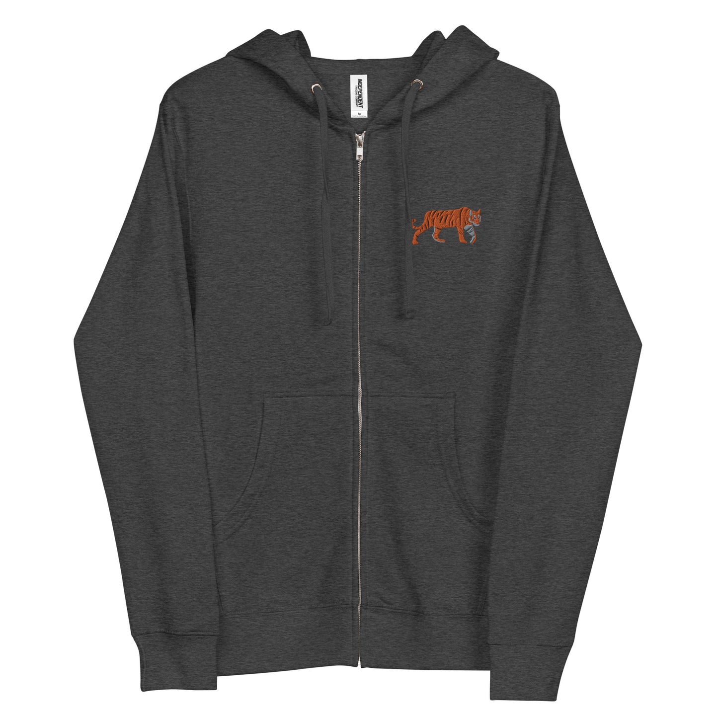 Tiger Unisex Fleece Zip Up Hoodie