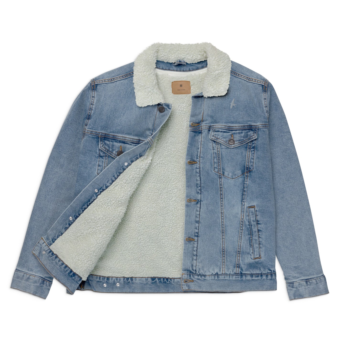 Unisex Denim Fleece Jacket