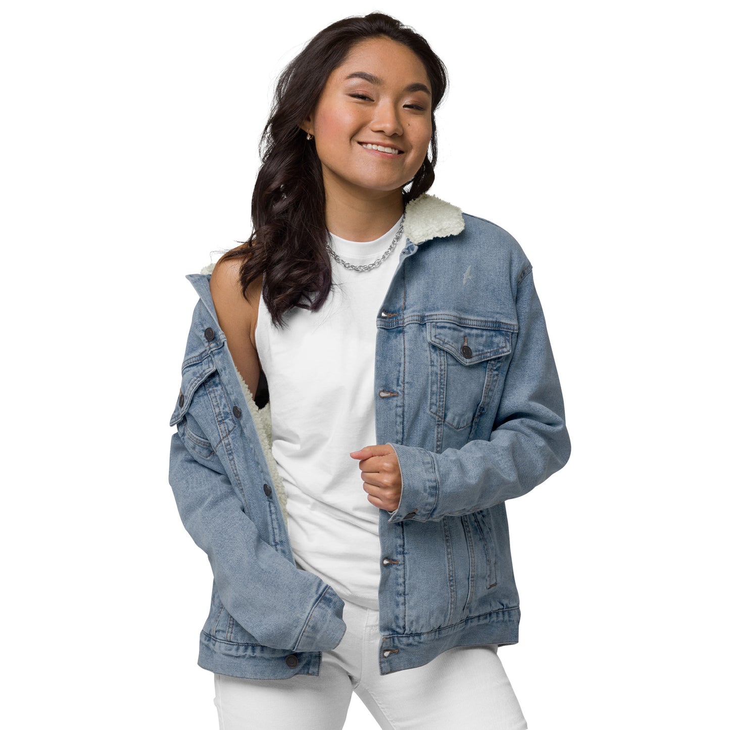 Unisex Denim Fleece Jacket