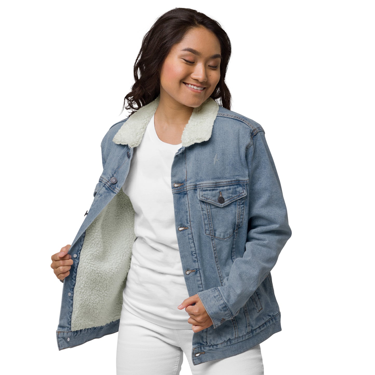 Unisex Denim Fleece Jacket