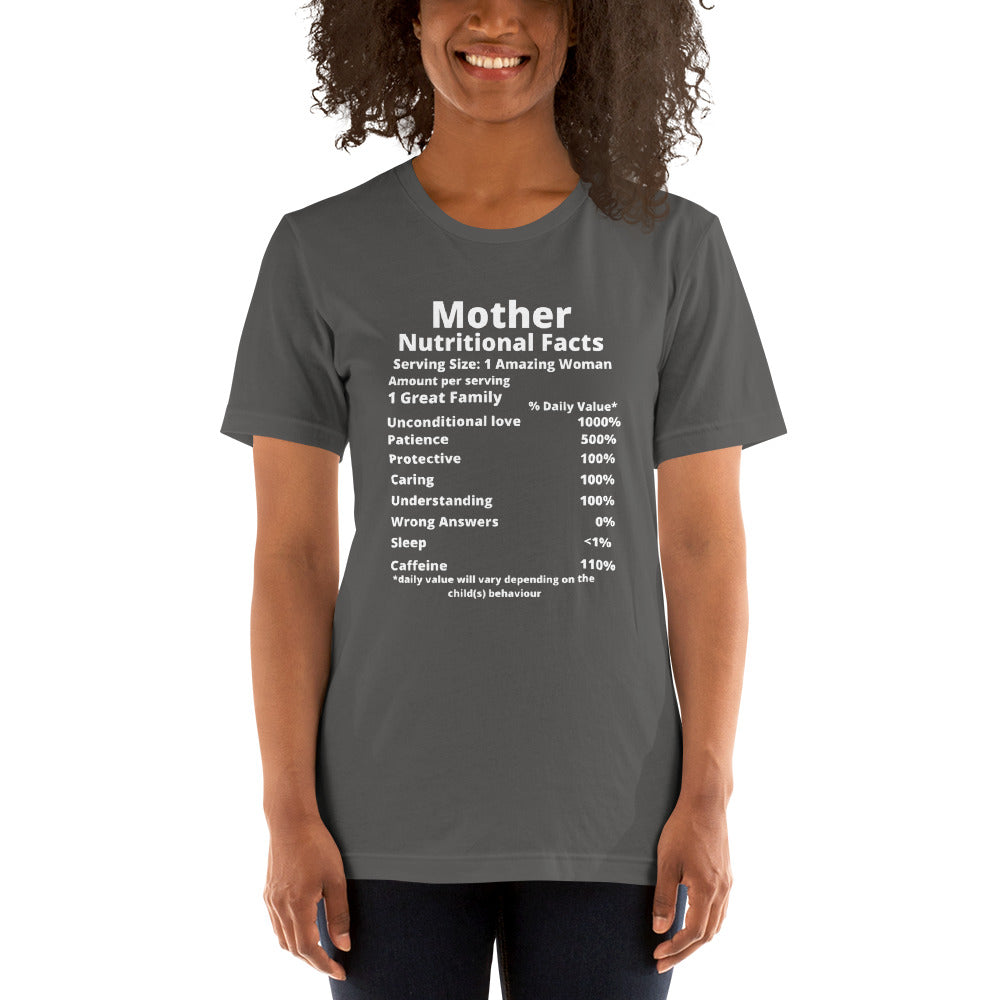 Mothers Day Gifts - Mom Nutrition Facts Short-sleeve t-shirt