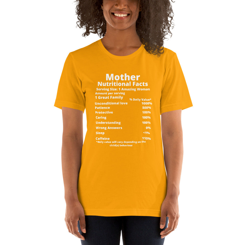 Mothers Day Gifts - Mom Nutrition Facts Short-sleeve t-shirt