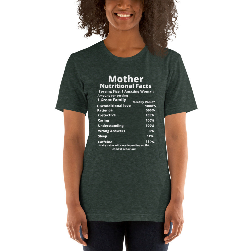 Mothers Day Gifts - Mom Nutrition Facts Short-sleeve t-shirt