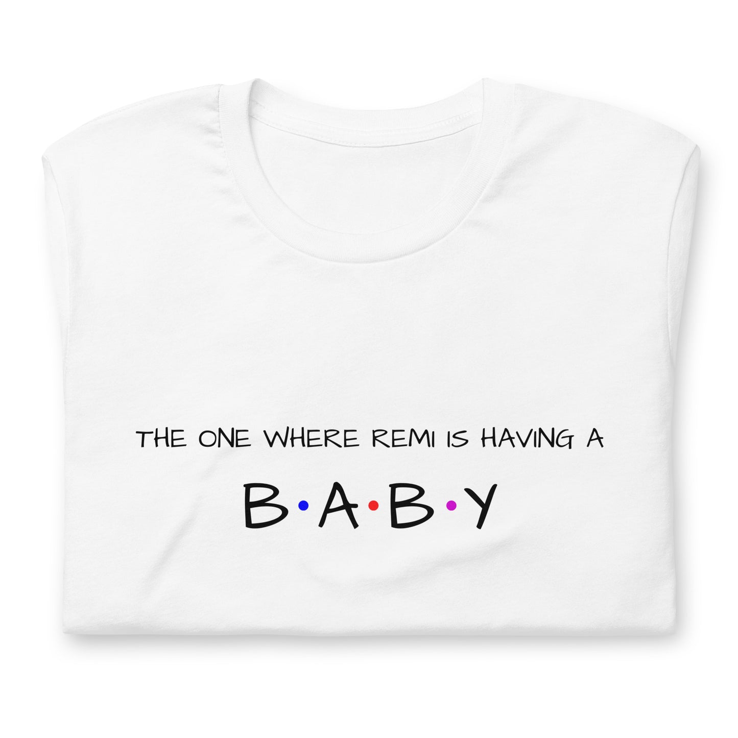 Personalised Friends Theme Baby Shower Unisex T-shirt