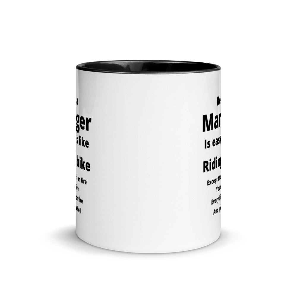 Manager Mug, with Color Inside, Being A Manager Is Easy, Ideal Gift For, Managers, Team Manager, Case Manager Gifts, Best Manager Gifts