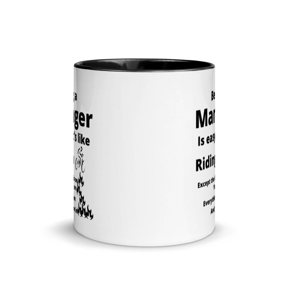 Manager Mug, with Color Inside, Being A Manager Is Easy, Ideal Gift For, Managers, Team Manager, Case Manager Gifts, Best Manager Gifts